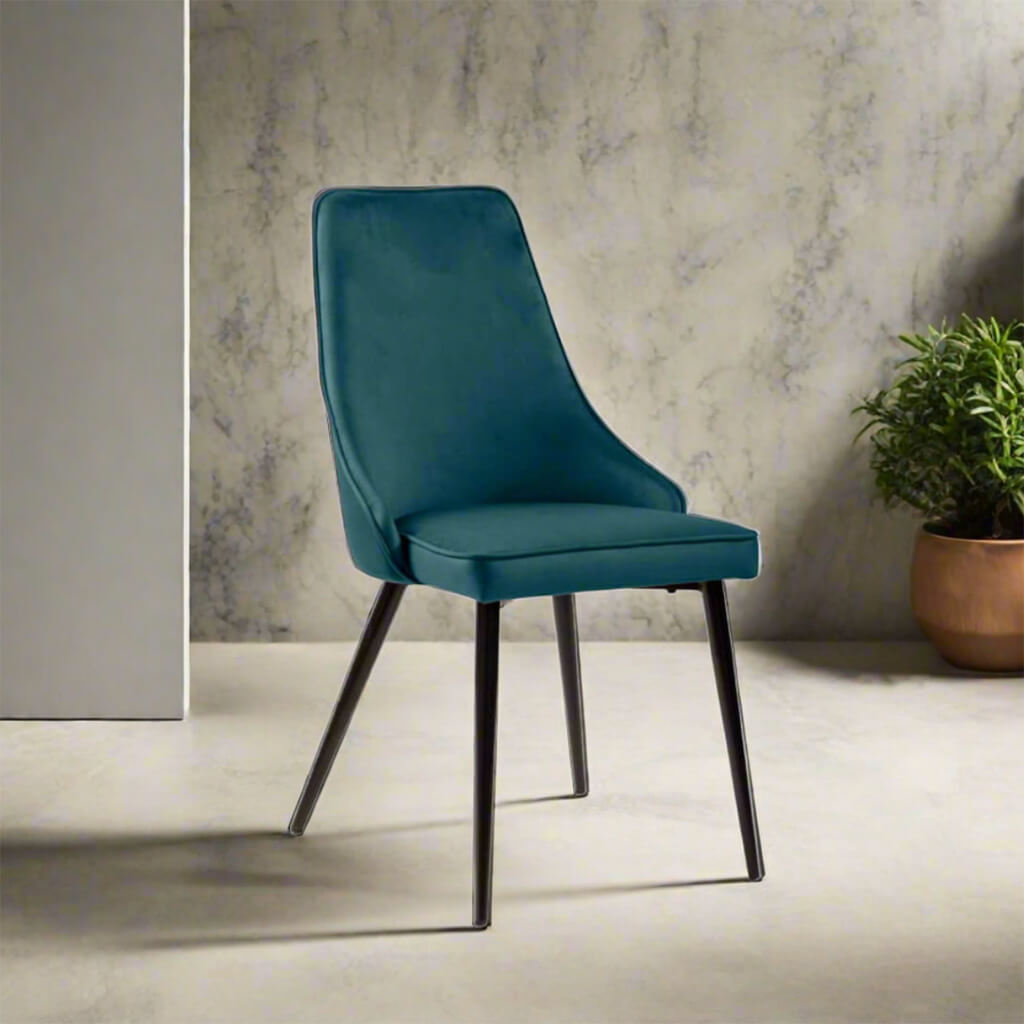 Μοντέρνα καρέκλα κουζίνας Capri | Lux Furniture/ turquoise