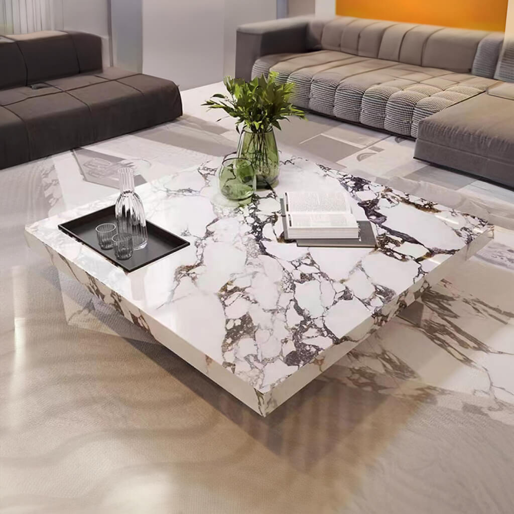 marble white coffee table - Lux furniture