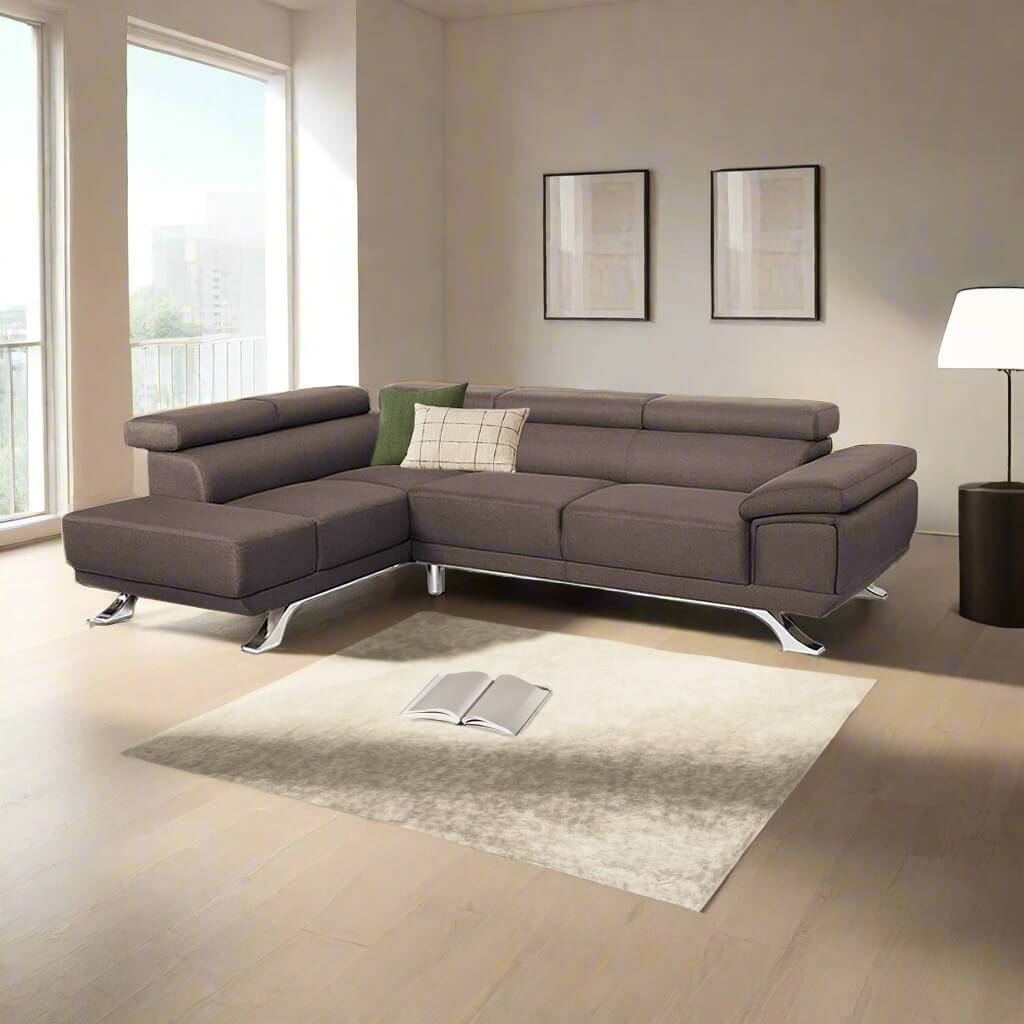 Μοντέρνος Γωνιακός Καναπές Δανάη | Lux Furniture / Brown