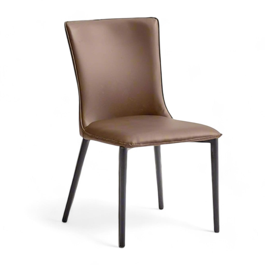 καρέκλα κουζίνας black dining chair pvc 2242 - Lux Furniture / Brown