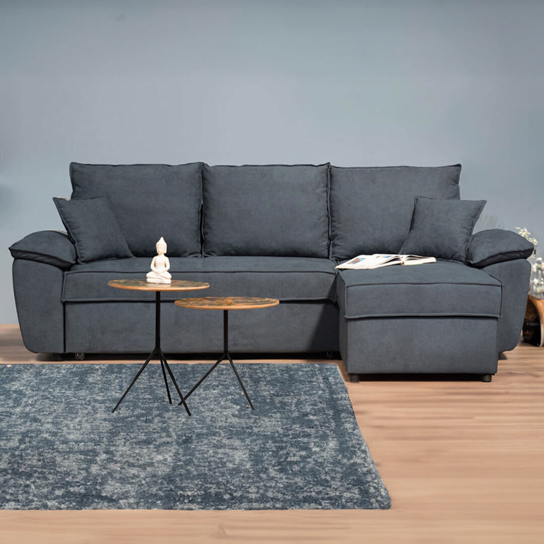  Μοντέρνος γωνιακός καναπές κρεβάτι Dugat | LUX FURNITURE / Grey