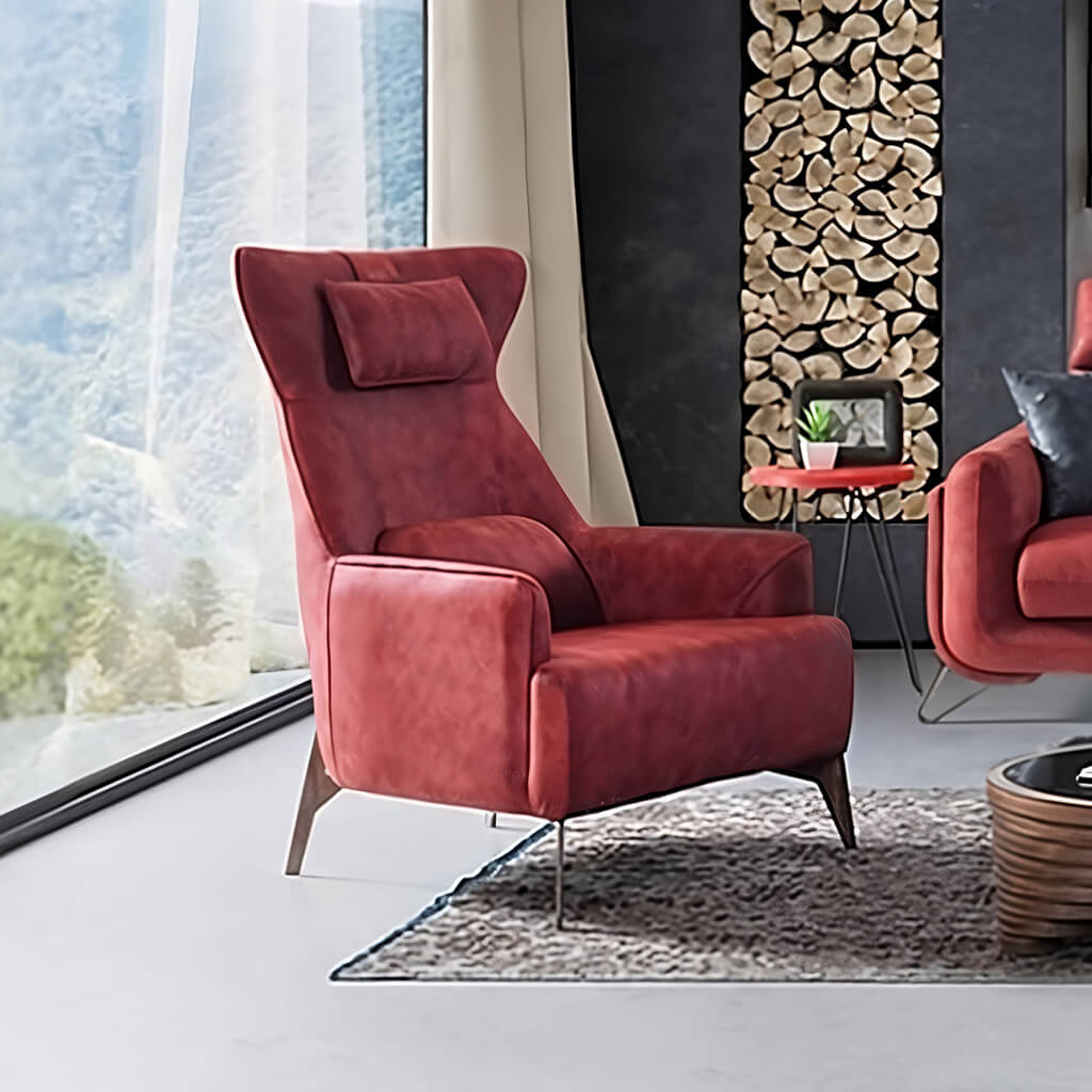 μοντέρνα πολυθρόνα σαλονιού EGON - Lux Furniture / red