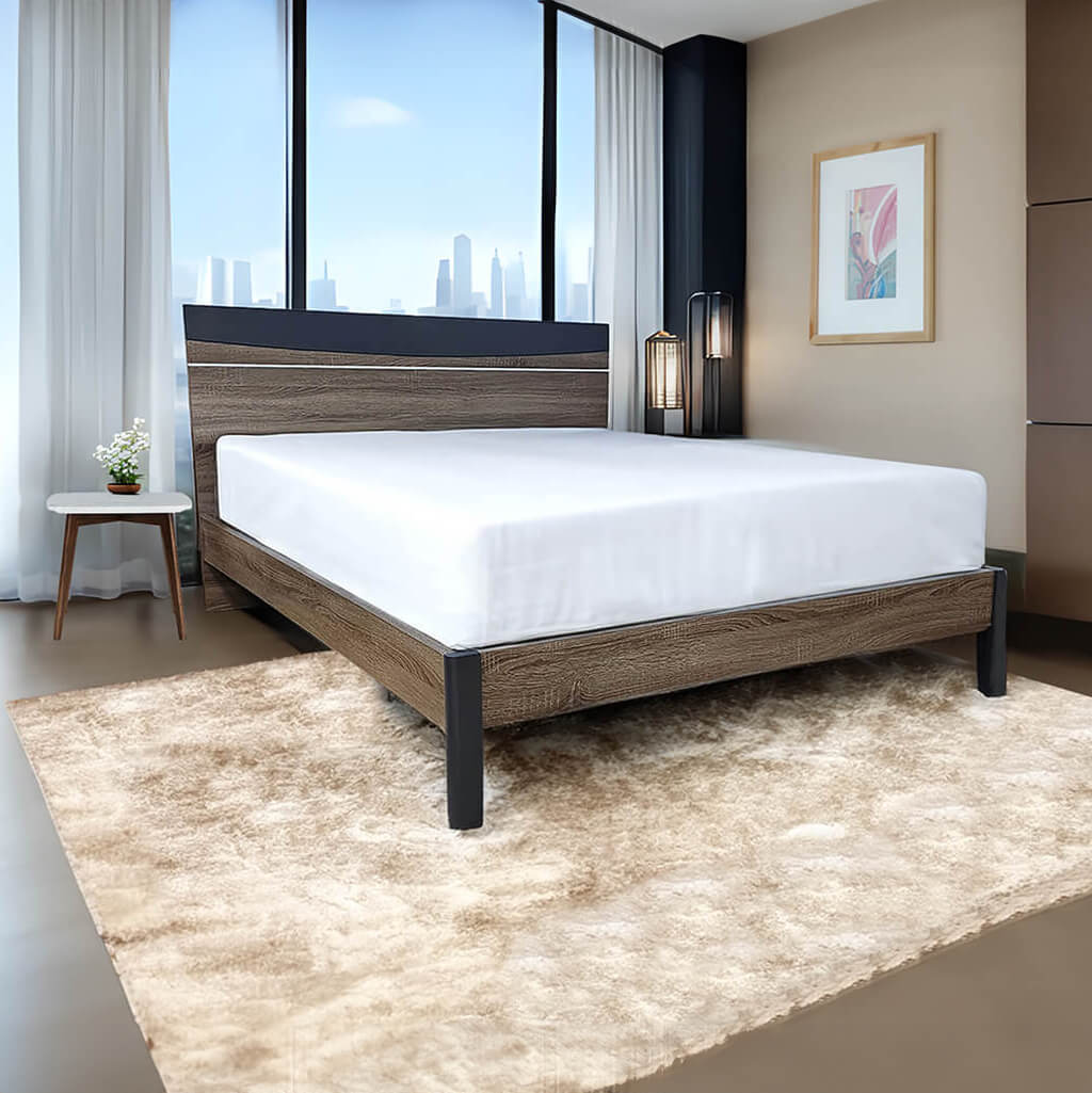 Ξύλινο μίνιμαλ κρεβάτι Ειρήνη | Lux Furniture