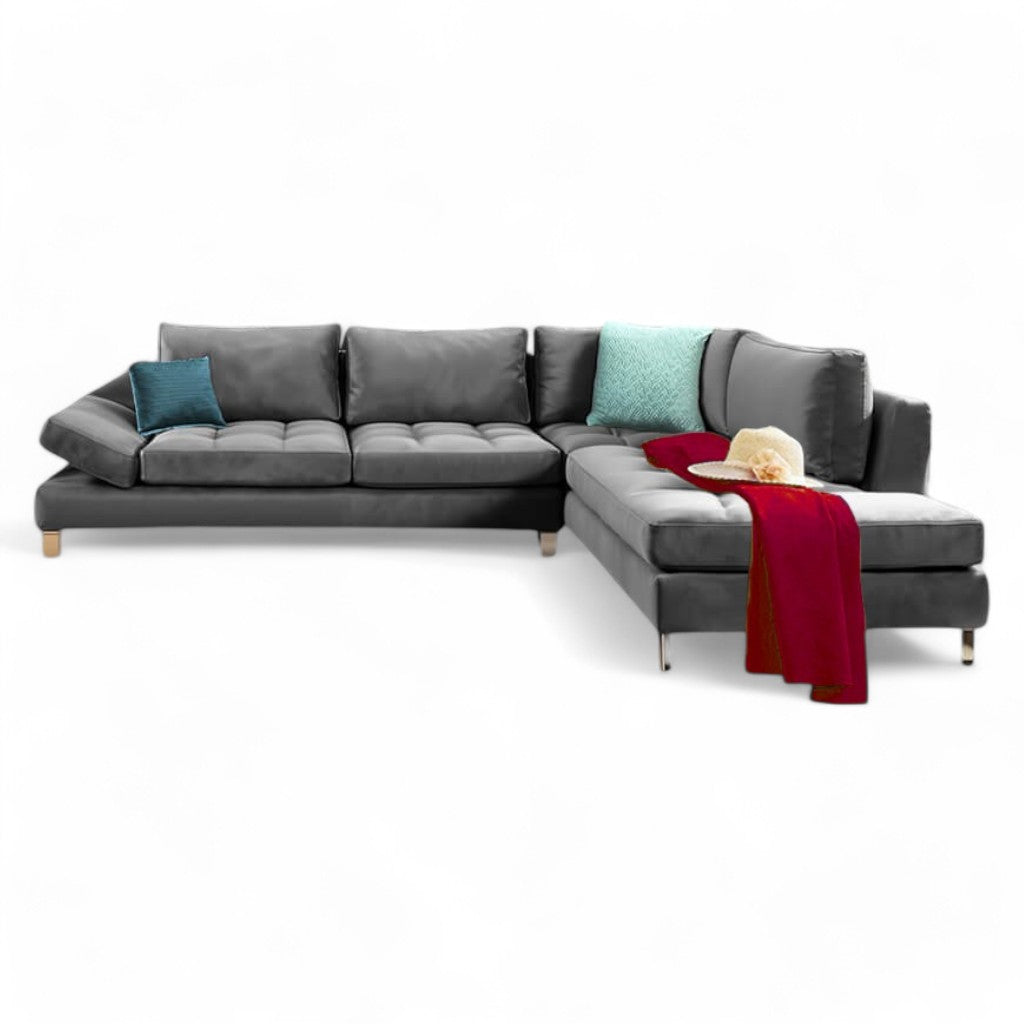 estella sofa dark grey- Lux Furniture / Grey