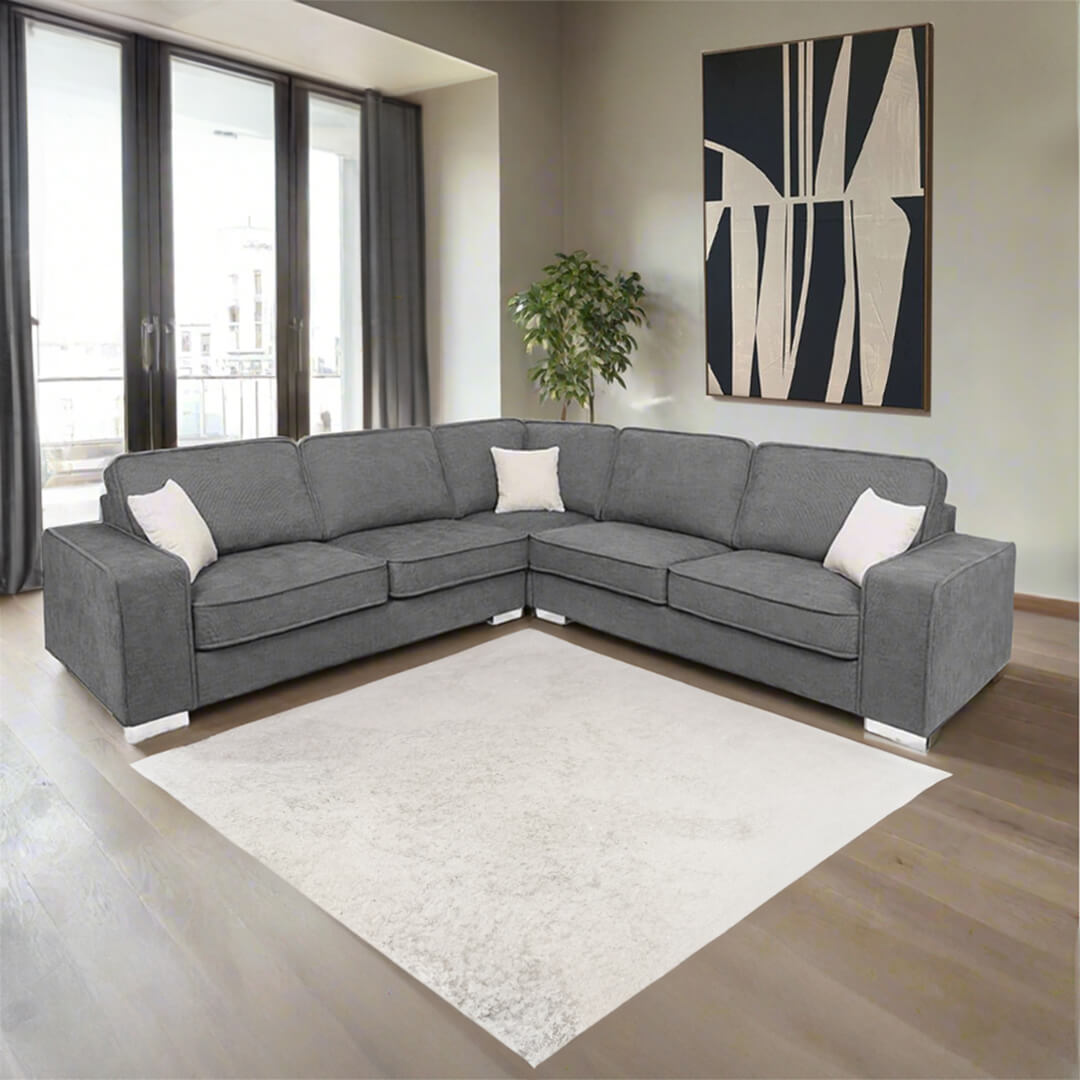 Μοντέρνος Γωνιακός Καναπές Φάντυ | Lux Furniture / Grey