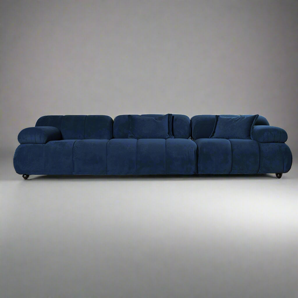 3 seater modern sofa blue μοντέρνος τριθέσιος καναπές Οτις