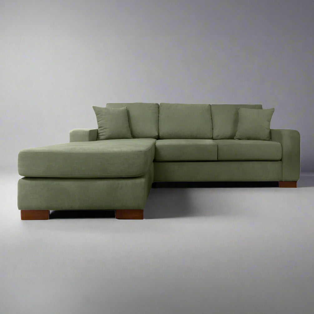 Μοντέρνος πράσινος γωνιακός καναπές OSLO