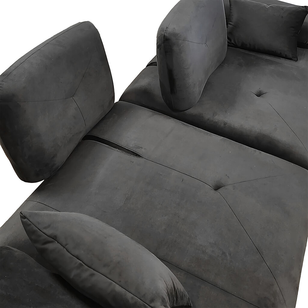 black 3 seater sofa bed - Lux Furniture