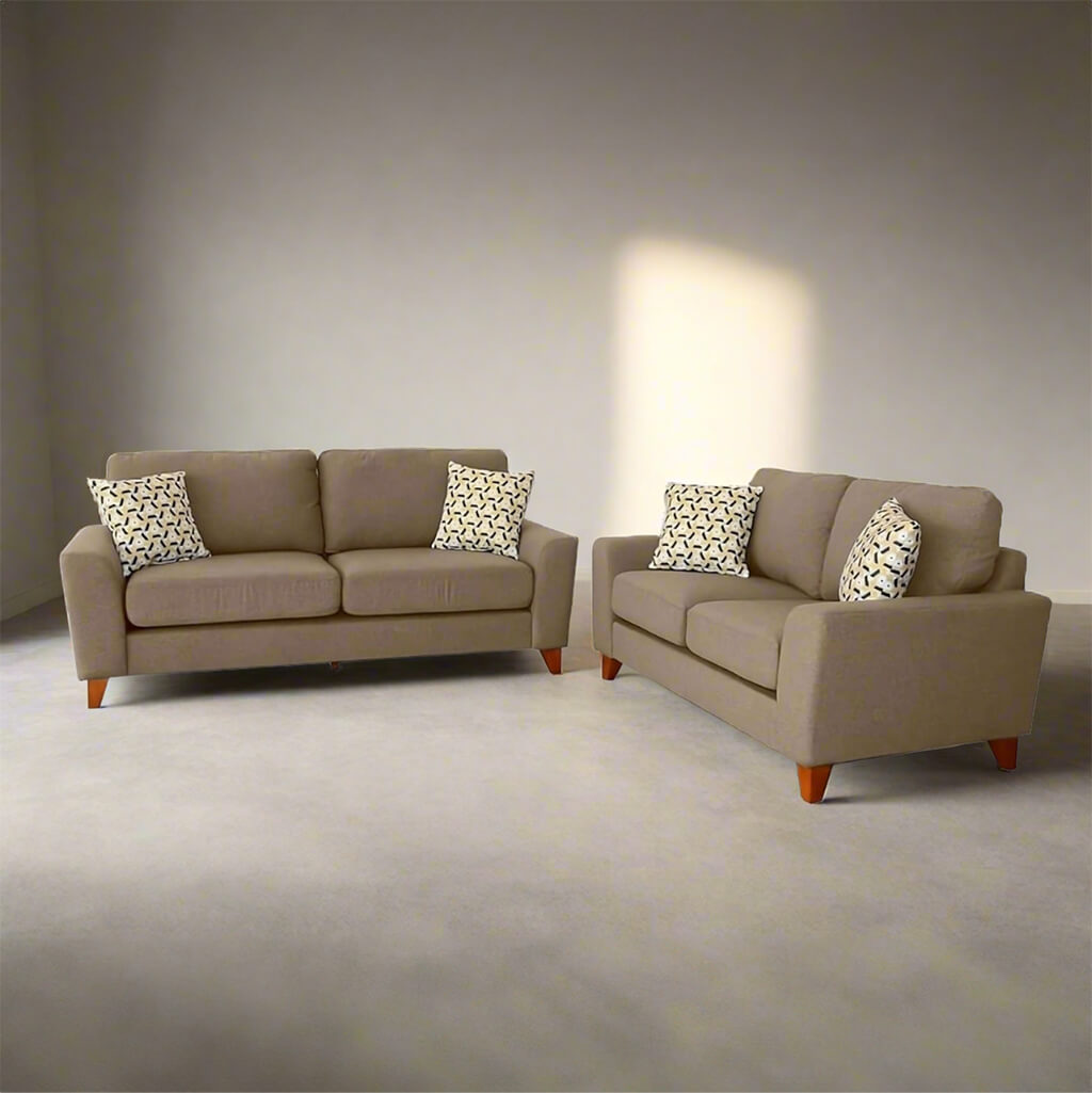 Κλασσικό Σετ Σαλονιού Ρενάτα | Lux Furniture/ Light Brown