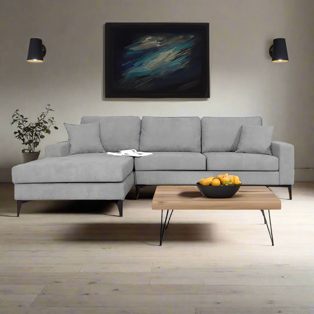 Μοντέρνος γωνιακός καναπές STAR | Lux Furniture / Light grey